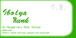 ibolya munk business card